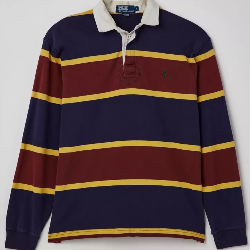 Vintage Polo Ralph Lauren striped rugby shirt long sleeve size XL